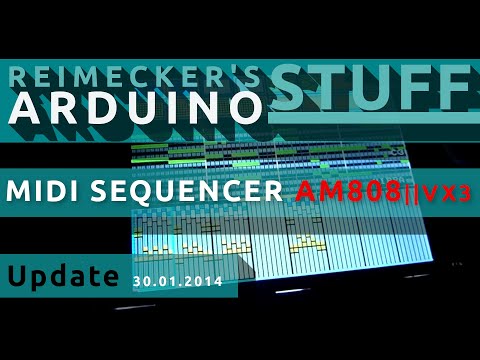 Midi Sequencer AM808 VX3 : Demo Video 30.01.2014