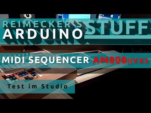 Racktile Records Demo Video Arduino Midi Sequencer AM808 VX3
