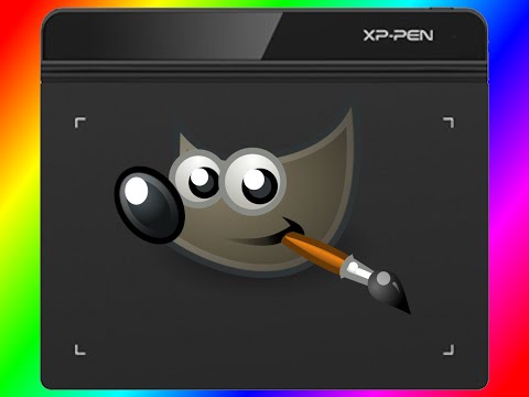 Ich übe ein bisschen mit dem XP-PEN G640 Zeichenstift und GIMP (Ohne Maus)