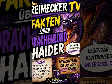 Wusstet ihr das Drachenlord Haider .... Wusstet ihr das Drachenlord Haider ....