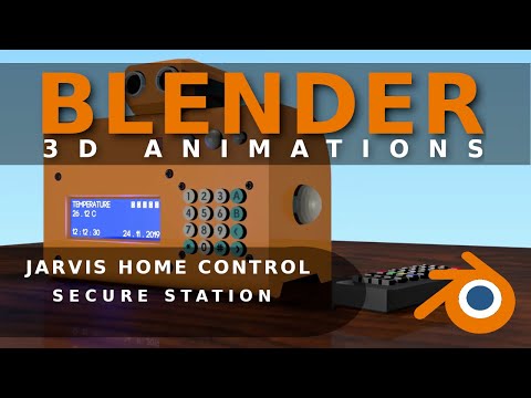 Blender - Animation Jarvis Home Control & Automation System - Sicherheitsstation HD60FPS