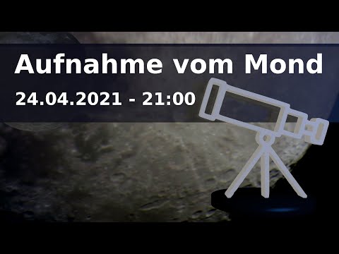 Teleskop Aufnahme vom Mond am 24.4.2021 21:00