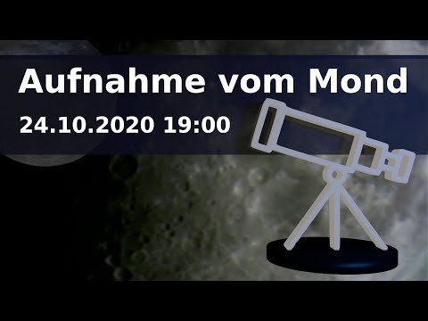 Teleskop Aufnahme vom Mond am 24.10.2020 19:00