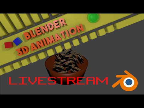 Livestream : Fallende Klammern Blender Physik Engine