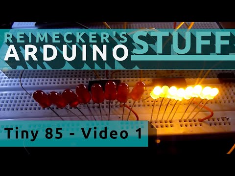 Tiny85 + 2 Schieberegister 595 LED Counter